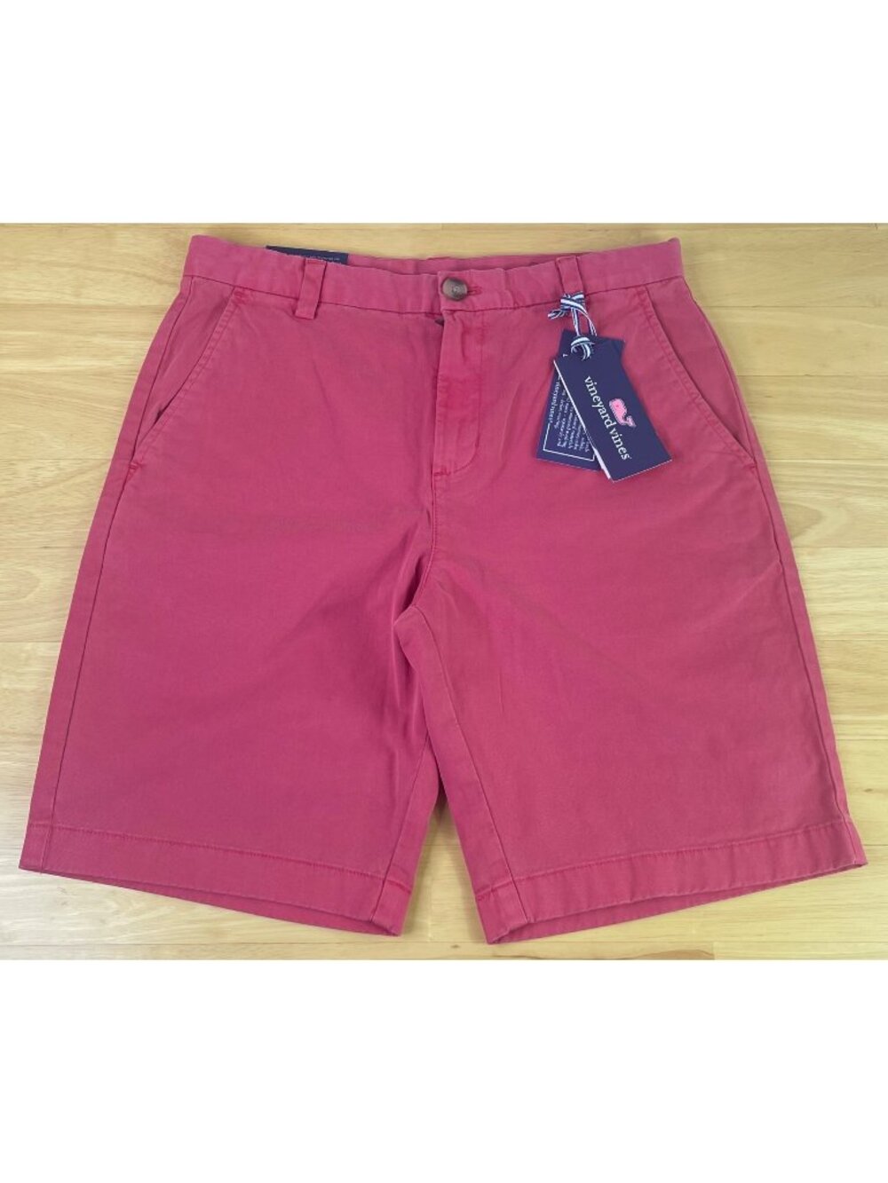Vineyard Vines Breaker Stretch Cotton-Blend Sailors Red Shorts - Boys Size 16